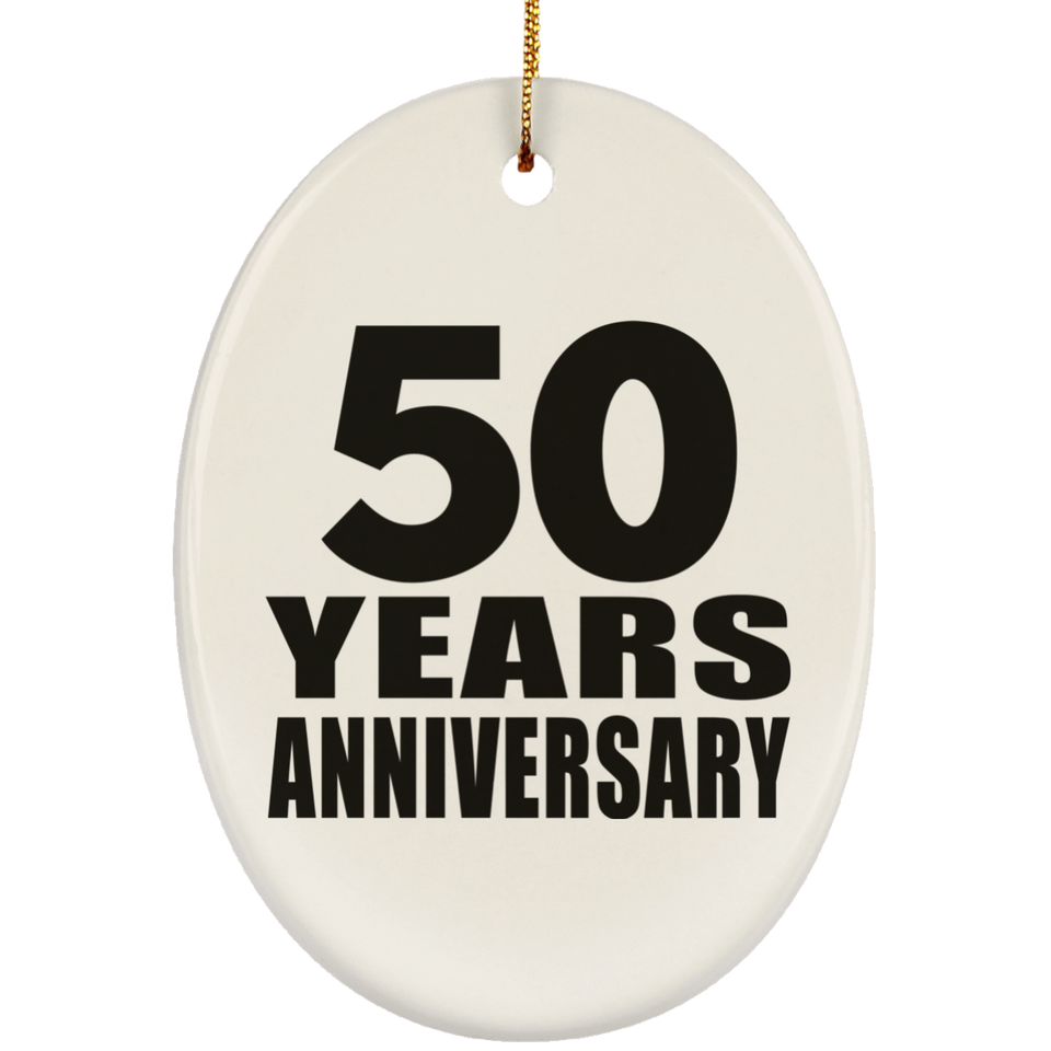 50th Anniversary 50 Years - Oval Ornament