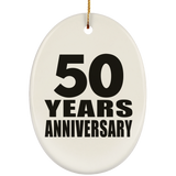 50th Anniversary 50 Years - Oval Ornament