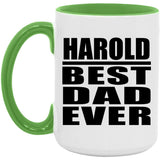 Harold Best Dad Ever - 15oz Accent Mug Green
