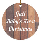 Gail Baby's First Christmas - Circle Ornament E