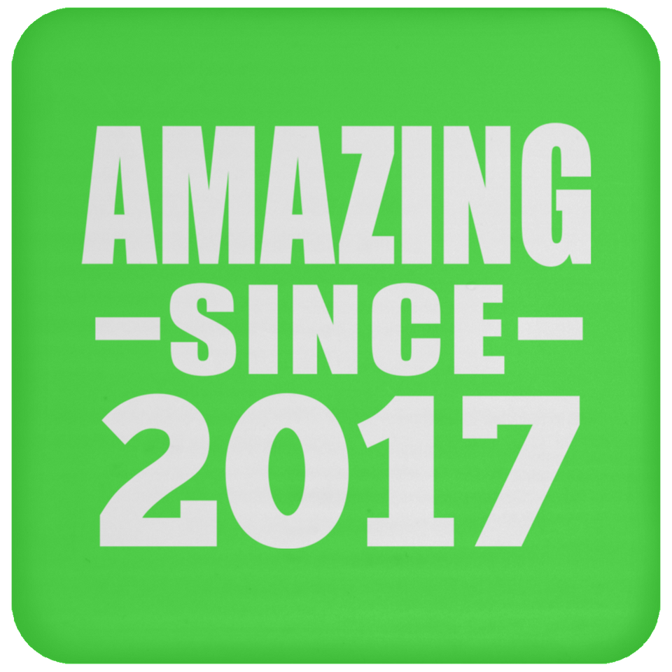 7th Birthday Amazing Since 2017 - Drink Coaster