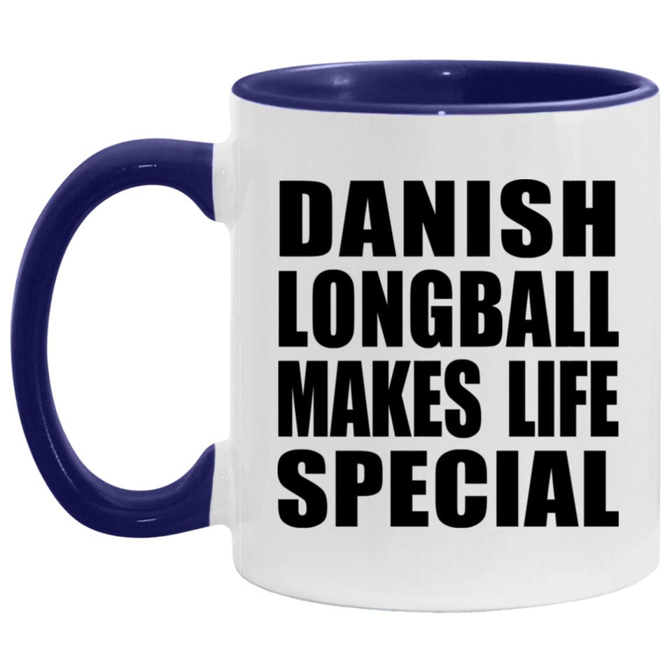 Danish Longball Makes Life Special - 11oz Accent Mug Purple