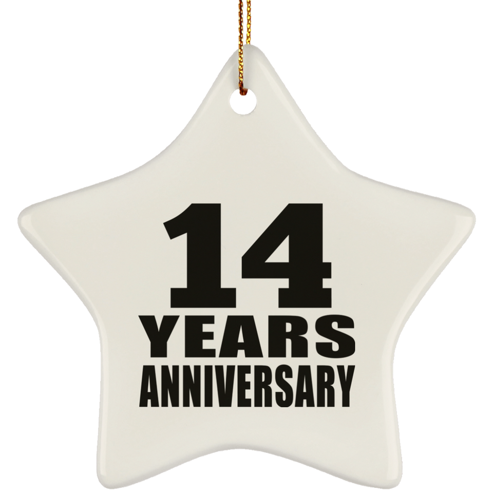 14th Anniversary 14 Years - Star Ornament
