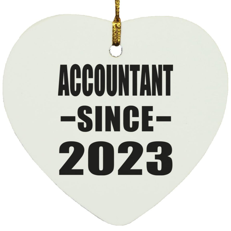 Accountant Since 2023 - Heart Ornament