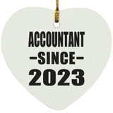 Accountant Since 2023 - Heart Ornament