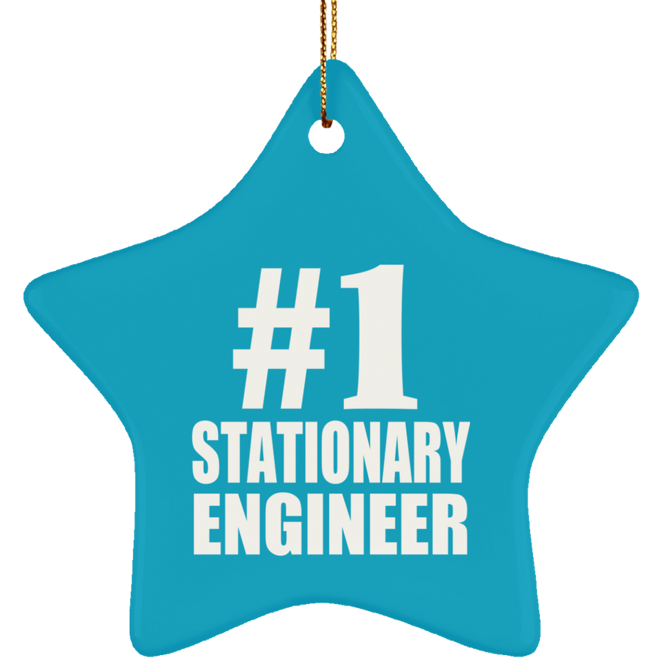 Number One #1 Stationary Engineer - Star Ornament