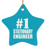 Number One #1 Stationary Engineer - Star Ornament