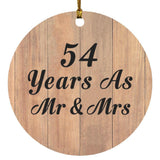54 Years As Mr & Mrs - Circle Ornament C