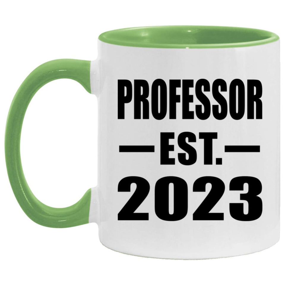 Professor Established EST. 2023 - 11oz Accent Mug Green