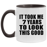 7th Birthday Took Me 7 Years To Look This Good - 11oz Accent Mug Black