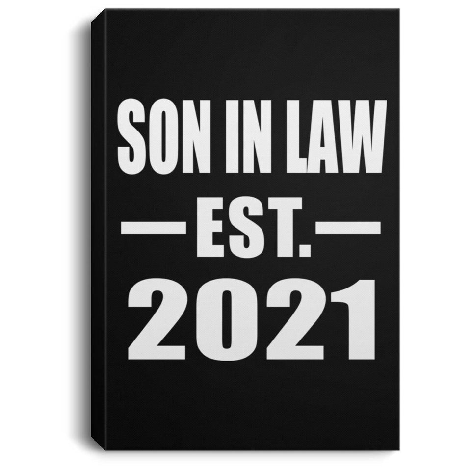 Son In Law Established EST. 2021 - Canvas Portrait