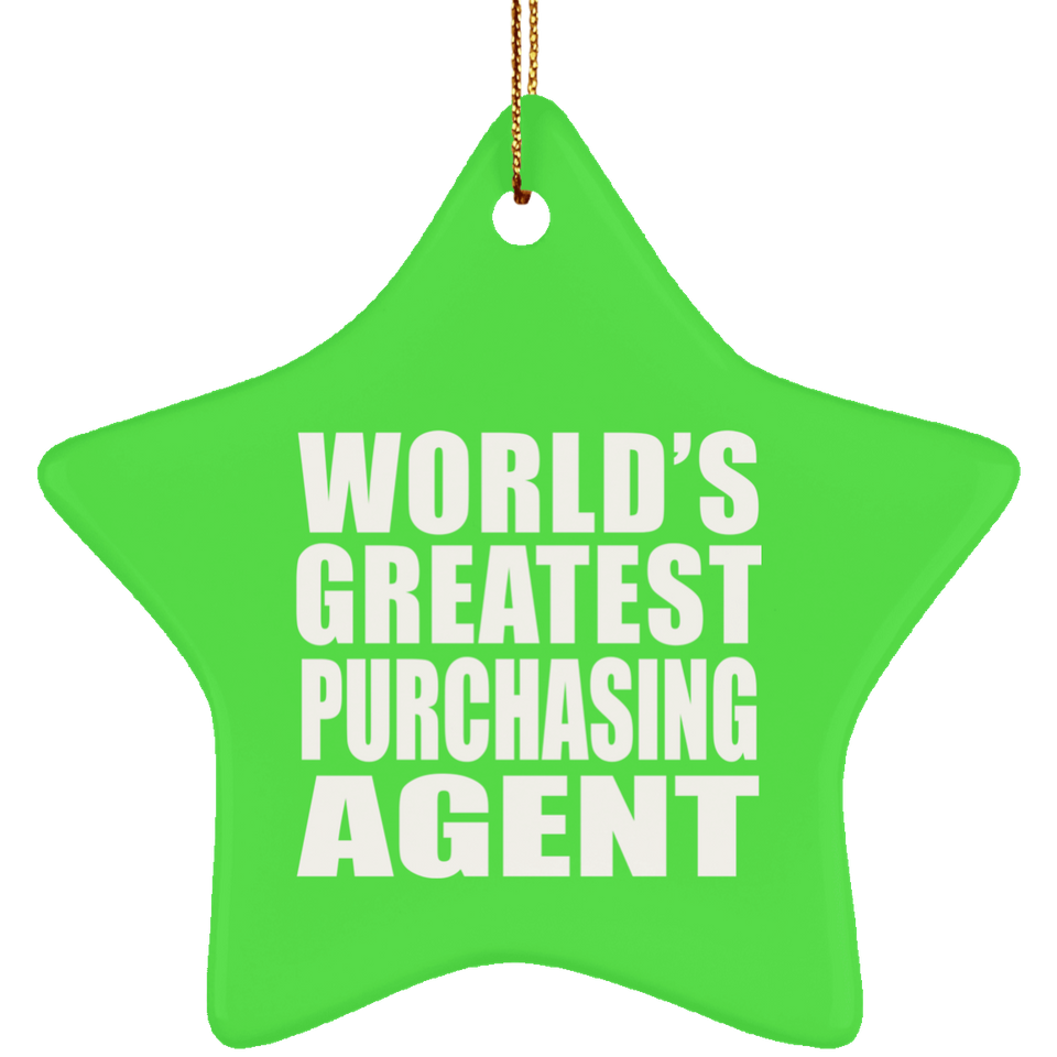 World's Greatest Purchasing Agent - Star Ornament