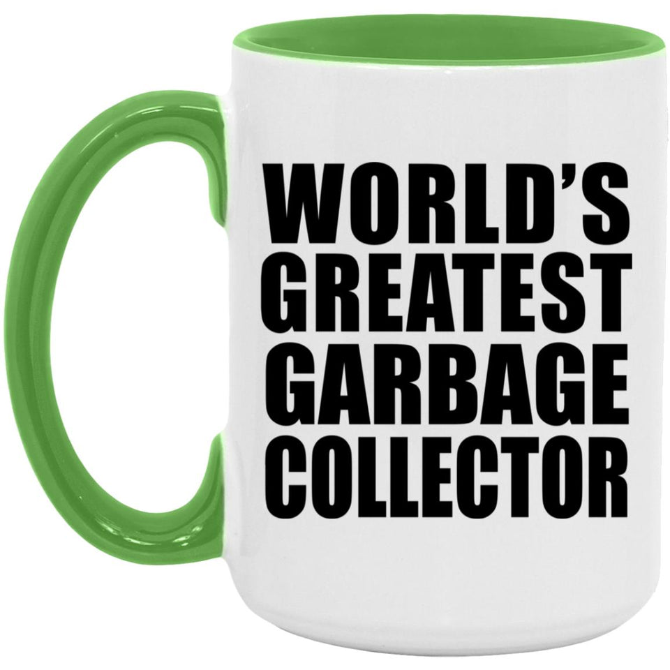 World's Greatest Garbage Collector - 15oz Accent Mug Green
