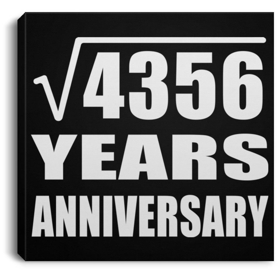 66th Anniversary Square Root of 4356 Years Anniversary - Canvas Square