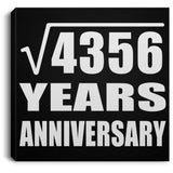 66th Anniversary Square Root of 4356 Years Anniversary - Canvas Square