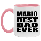 Mario Best Dad Ever - 11oz Accent Mug Pink
