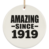 105th Birthday Amazing Since 1919 - Circle Ornament