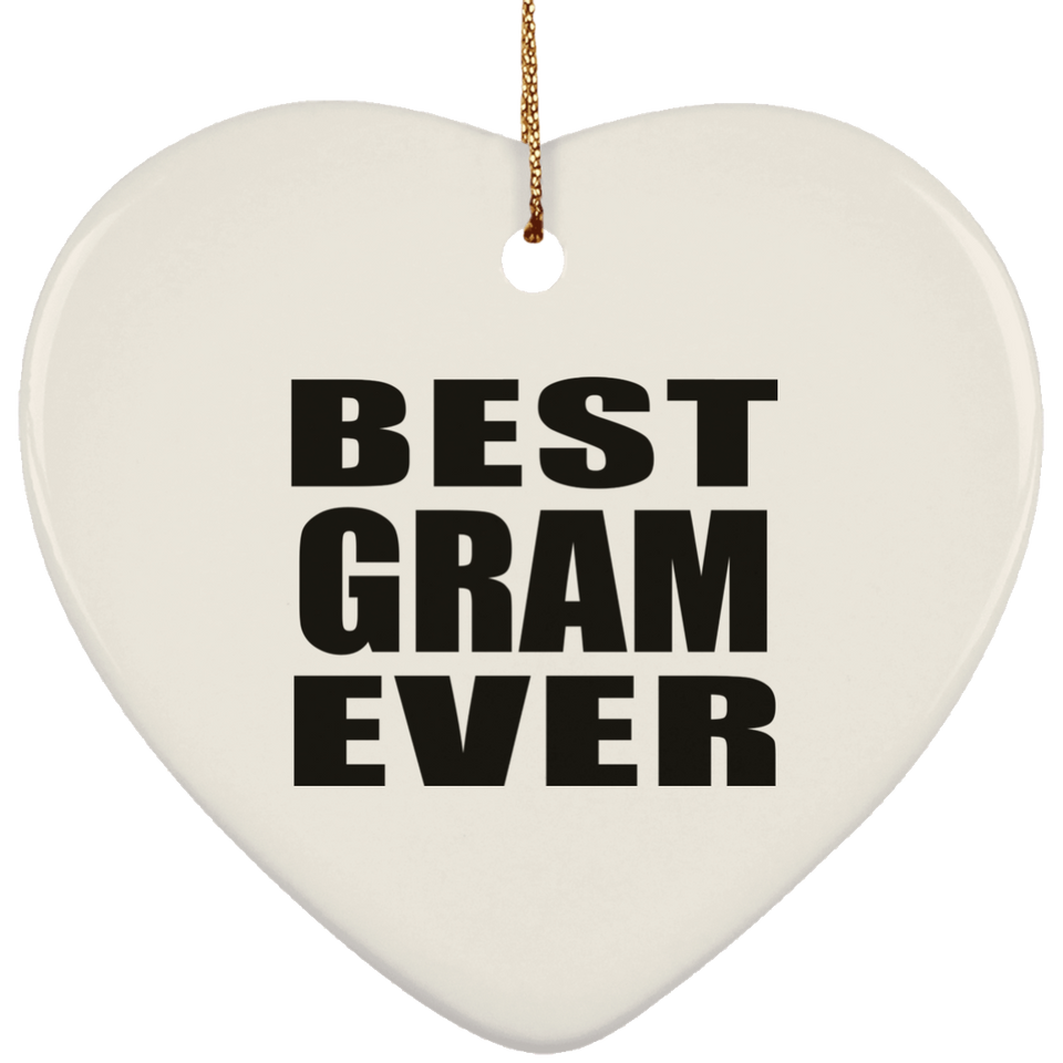 Best Gram Ever - Heart Ornament