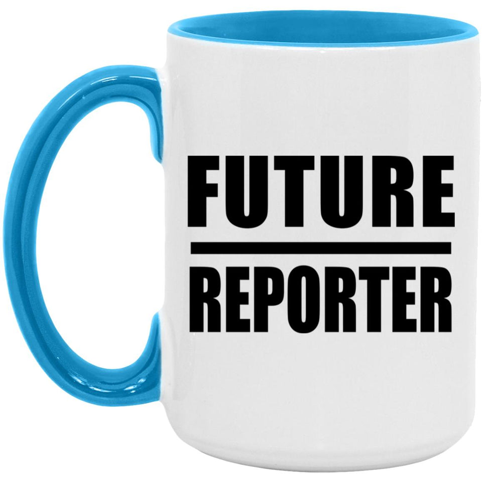 Future Reporter - 15oz Accent Mug Blue