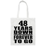 48th Anniversary 48 Years Down Forever to Go - Tote Bag White
