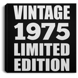 49th Birthday Vintage 1975 Limited Edition - Canvas Square