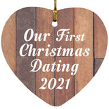 Our First Christmas Dating 2021 - Heart Ornament E