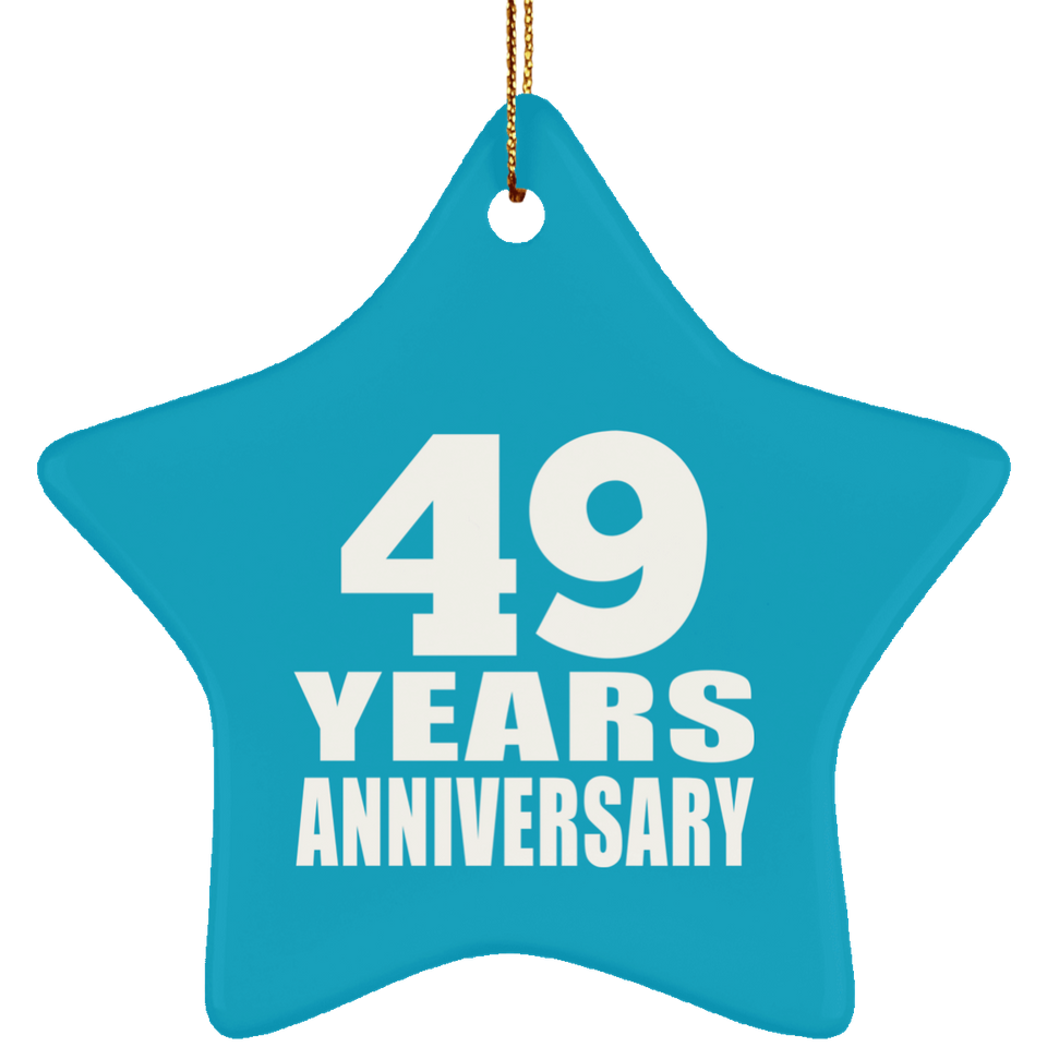49th Anniversary 49 Years - Star Ornament