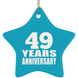 49th Anniversary 49 Years - Star Ornament