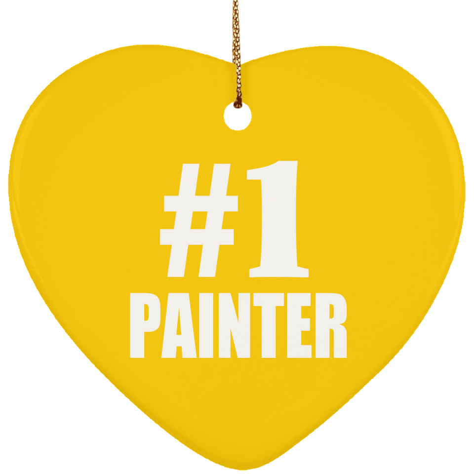 Number One #1 Painter - Heart Ornament