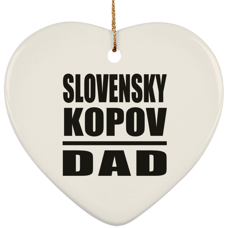 Slovensky Kopov Dad - Heart Ornament
