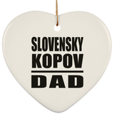 Slovensky Kopov Dad - Heart Ornament