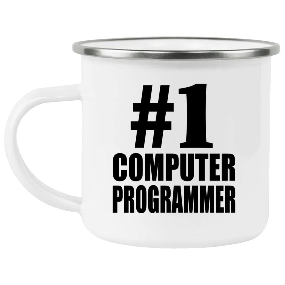 Number One #1 Computer Programmer - 12oz Camping Mug