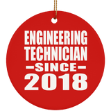 Engineering Technician Since 2018 - Circle Ornament