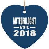 Meteorologist Established EST. 2018 - Heart Ornament