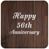 Happy 56th Anniversary - Drink Coaster D