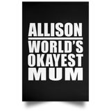 Allison World's Okayest Mum - Poster Portrait