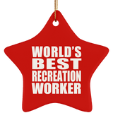 World's Best Recreation Worker - Star Ornament