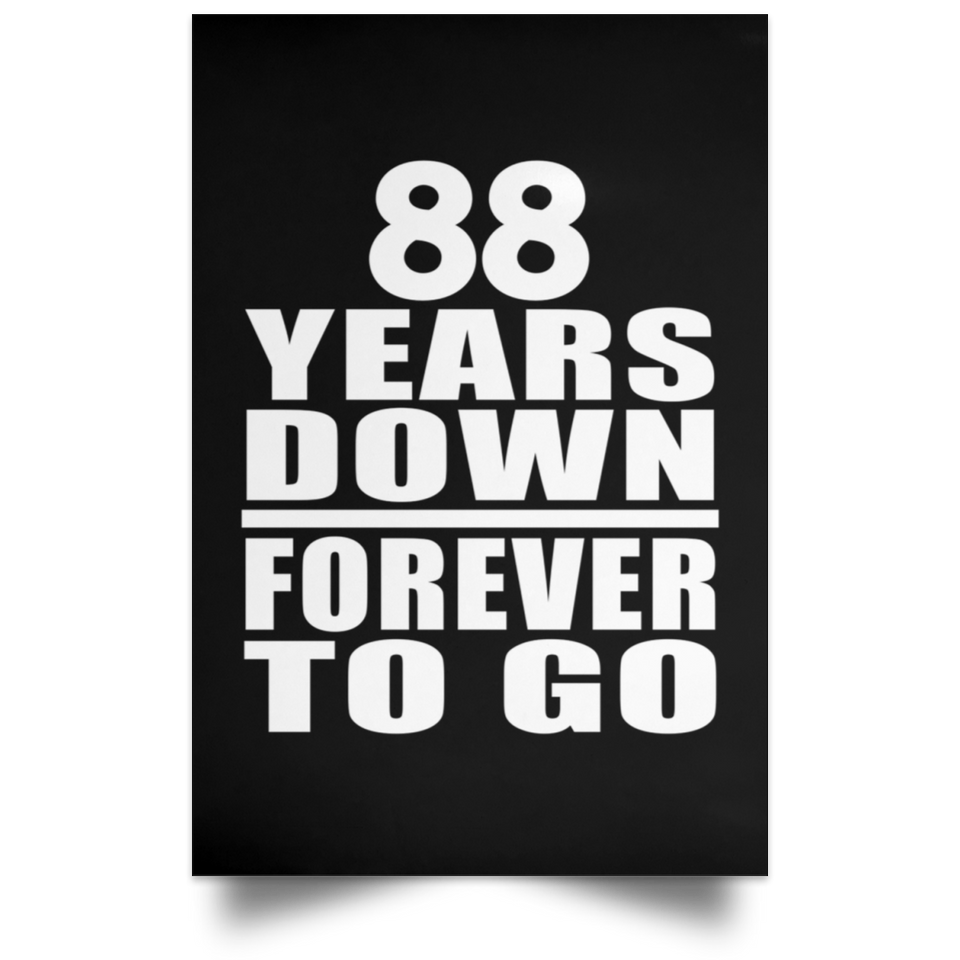88th Anniversary 88 Years Down Forever to Go - Poster Portrait