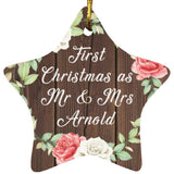First Christmas As Mr & Mrs Arnold - Star Ornament A