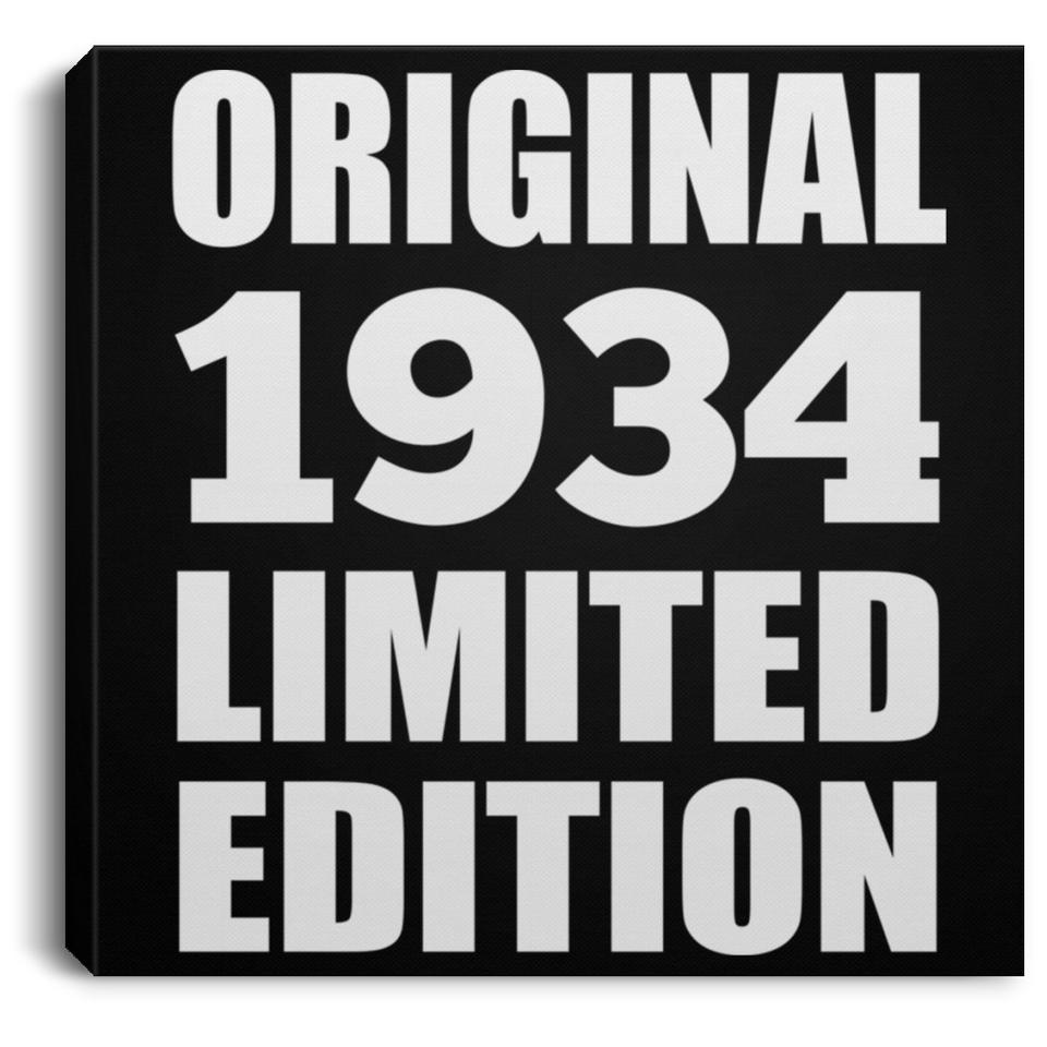90th Birthday Original 1934 Limited Edition - Canvas Square