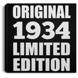 90th Birthday Original 1934 Limited Edition - Canvas Square