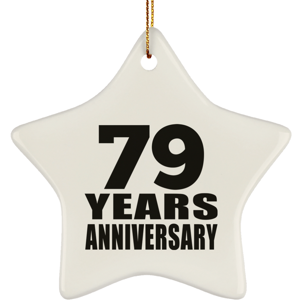 79th Anniversary 79 Years - Star Ornament