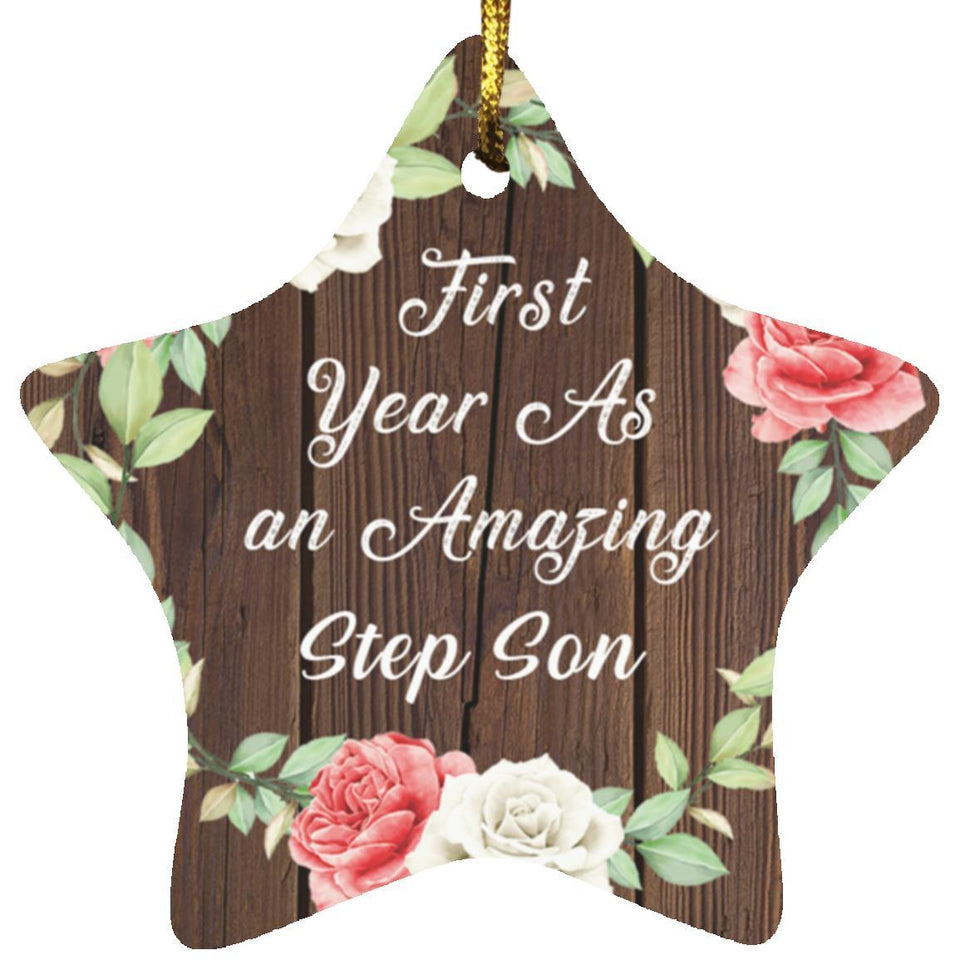 First Year As An Amazing Step Son - Star Ornament A