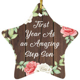 First Year As An Amazing Step Son - Star Ornament A