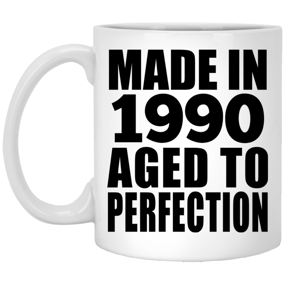 34th Birthday Made In 1990 Aged to Perfection - 11 Oz Coffee Mug