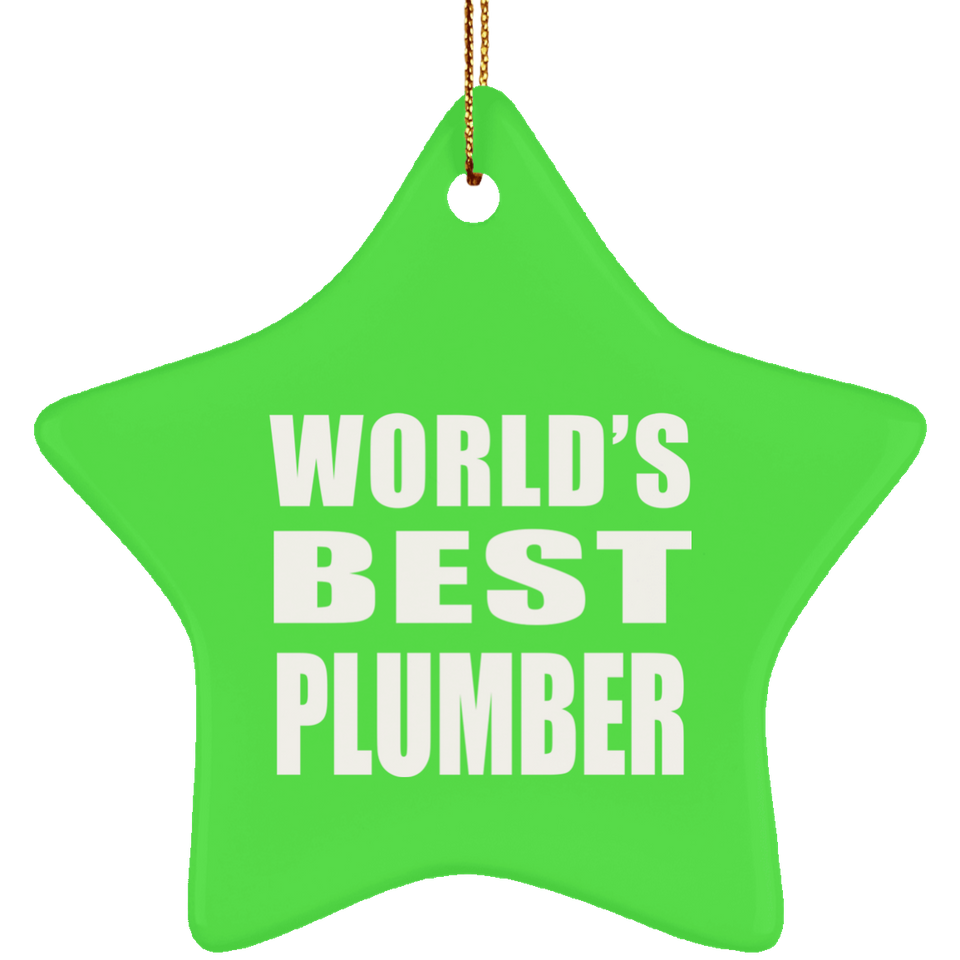World's Best Plumber - Star Ornament