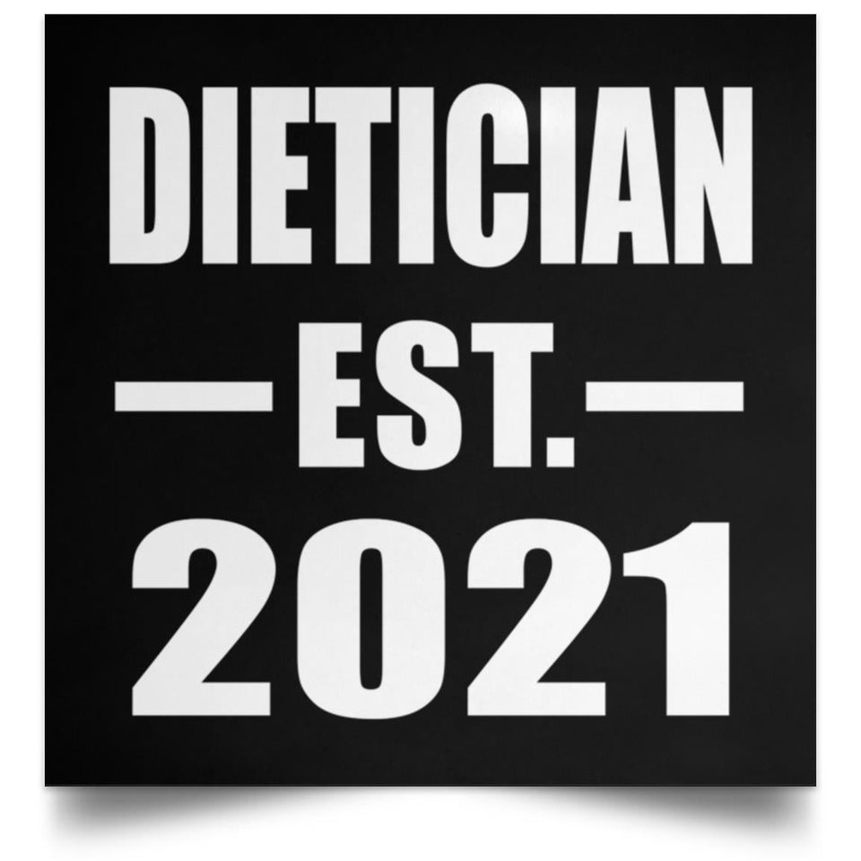 Dietician Established EST. 2021 - Poster Square
