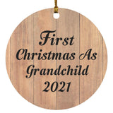 First Christmas As Grandchild 2021 - Circle Ornament C