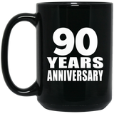 90th Anniversary 90 Years - 15 Oz Coffee Mug Black