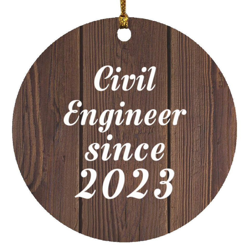 Civil Engineer Since 2023 - Circle Ornament D
